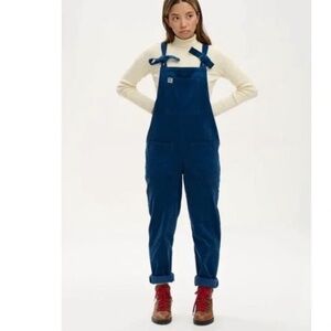 Lucy and Yak Cotton Blue Corduroy Overalls Dungarees Size Small